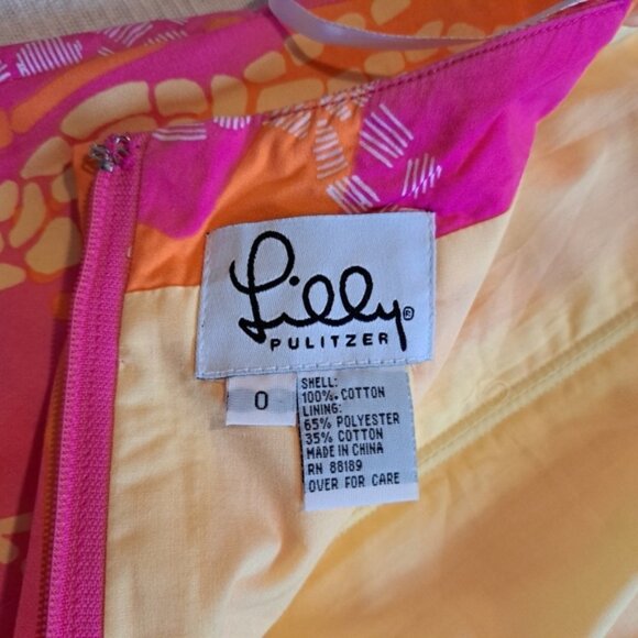 Lilly Pulitzer women's White Label size 0 Giraffe print dress - Picture 6 of 6